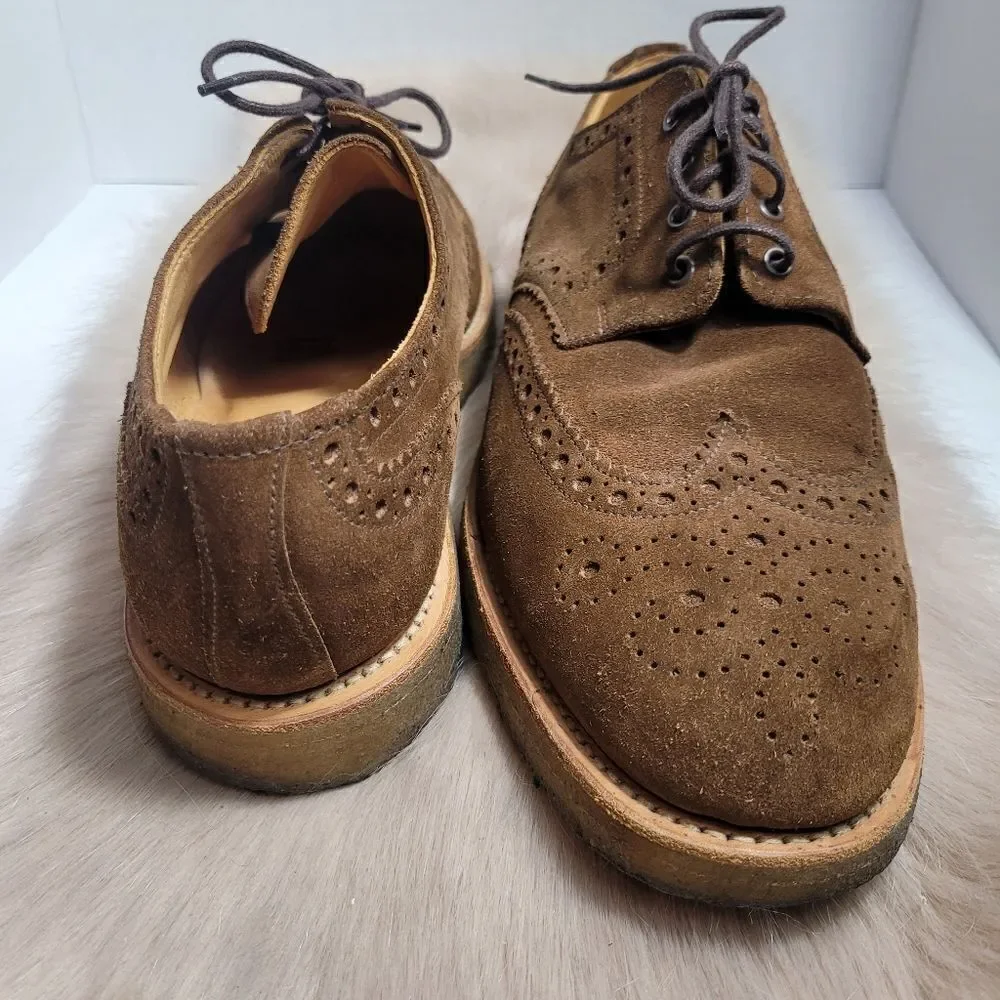 Mark Mcnairy Brown Suede  Oxfords Brown Suede Rubber Sole Size 11.5